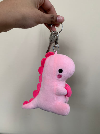 Heart Dinosaur Plush Keychain