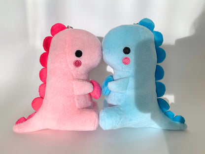 Heart Dinosaur Plush Keychain